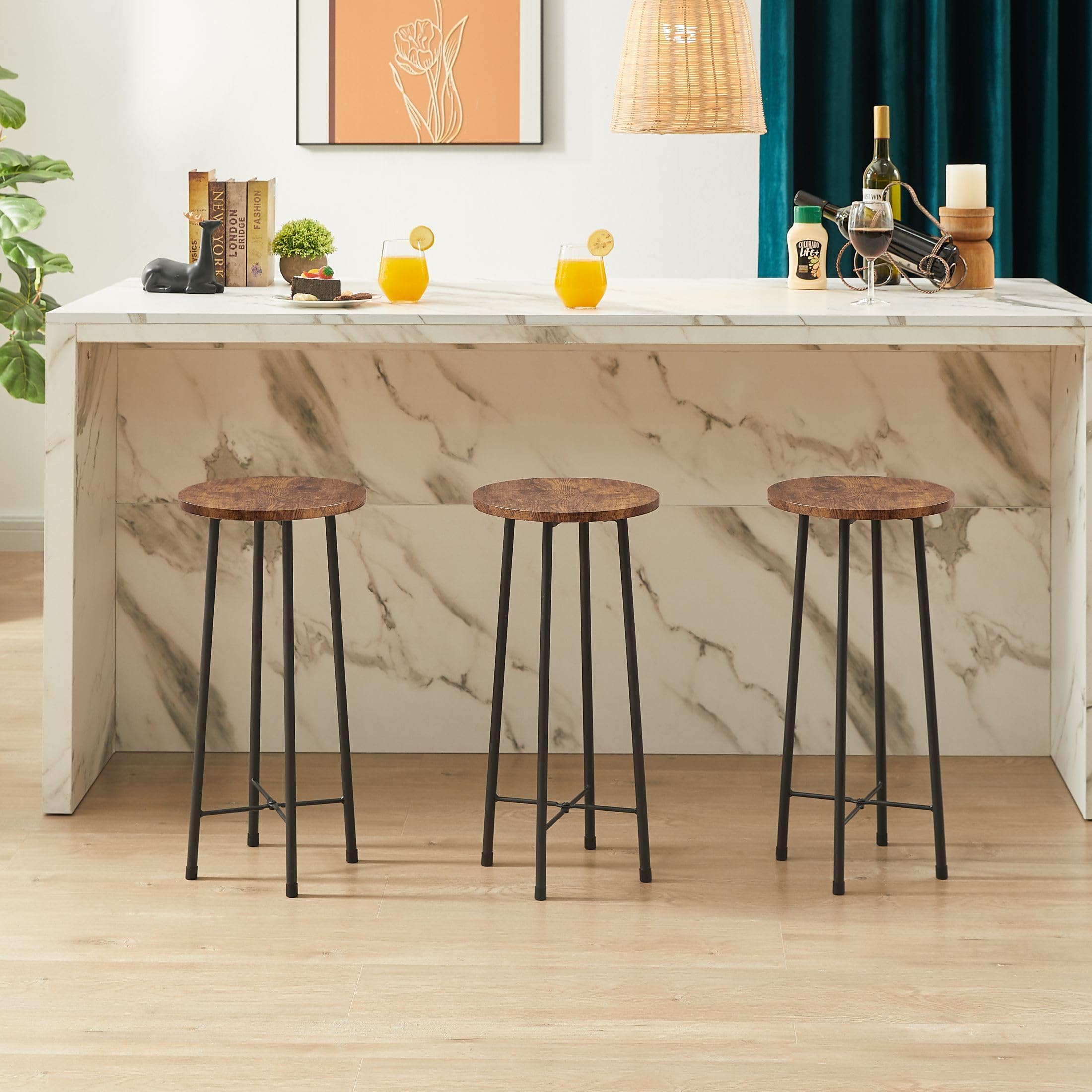 Amazon｜VECELO カウンタースツール 【2個セット】 丸イス カウンター