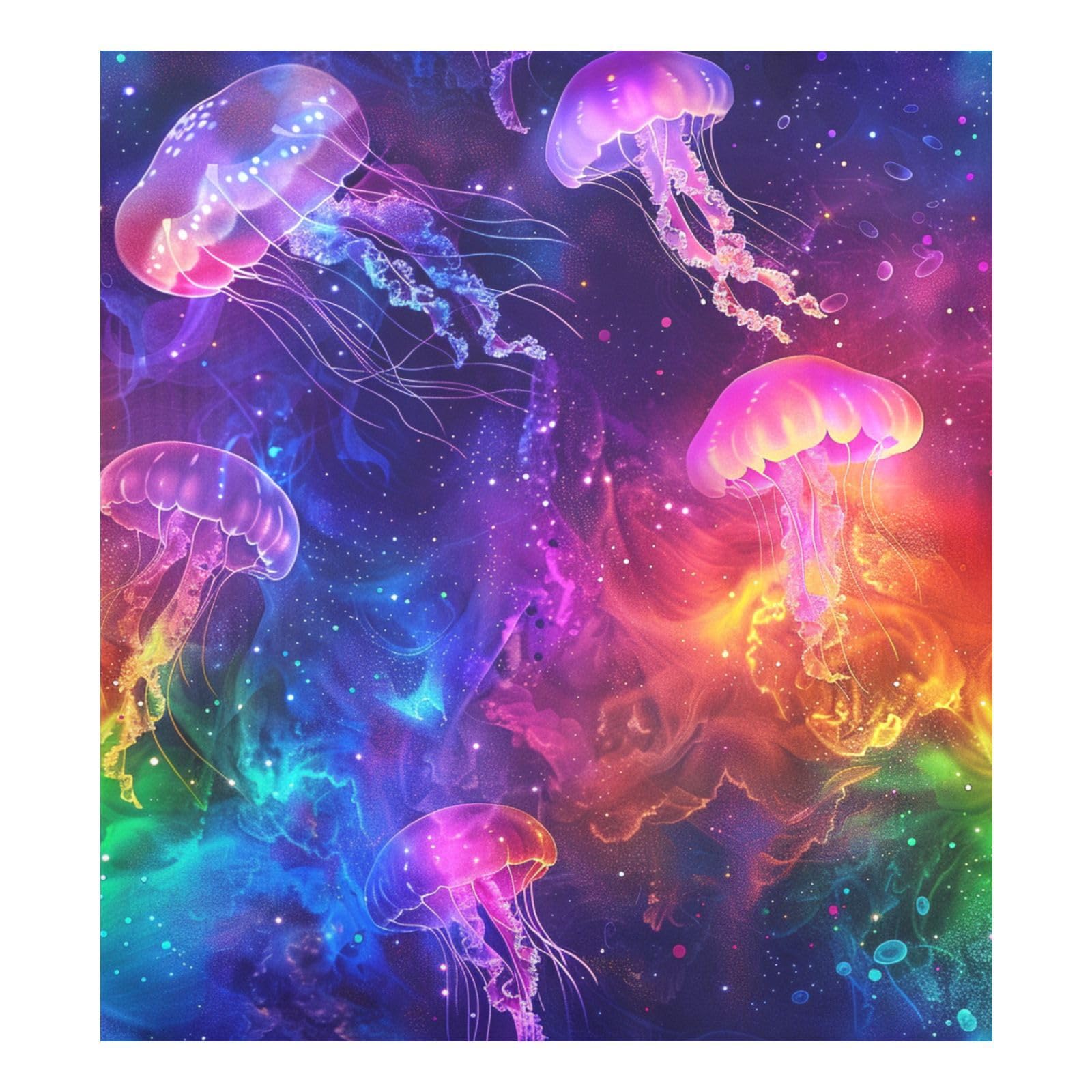Amazon.com: ALAZA Rainbow Jellyfish in The Galaxy Dishwasher