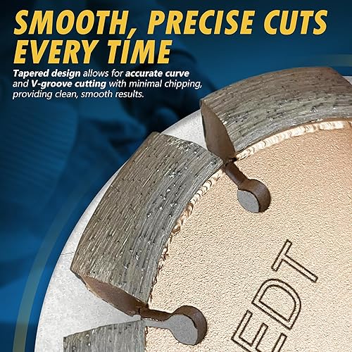 Miniatura 4 de Cuchilla cazadora de grietas de 7 pulgadas para hormigón curado, reparación de asfalto o ensanchamiento de juntas, 0.375 pulgadas de ancho, eje