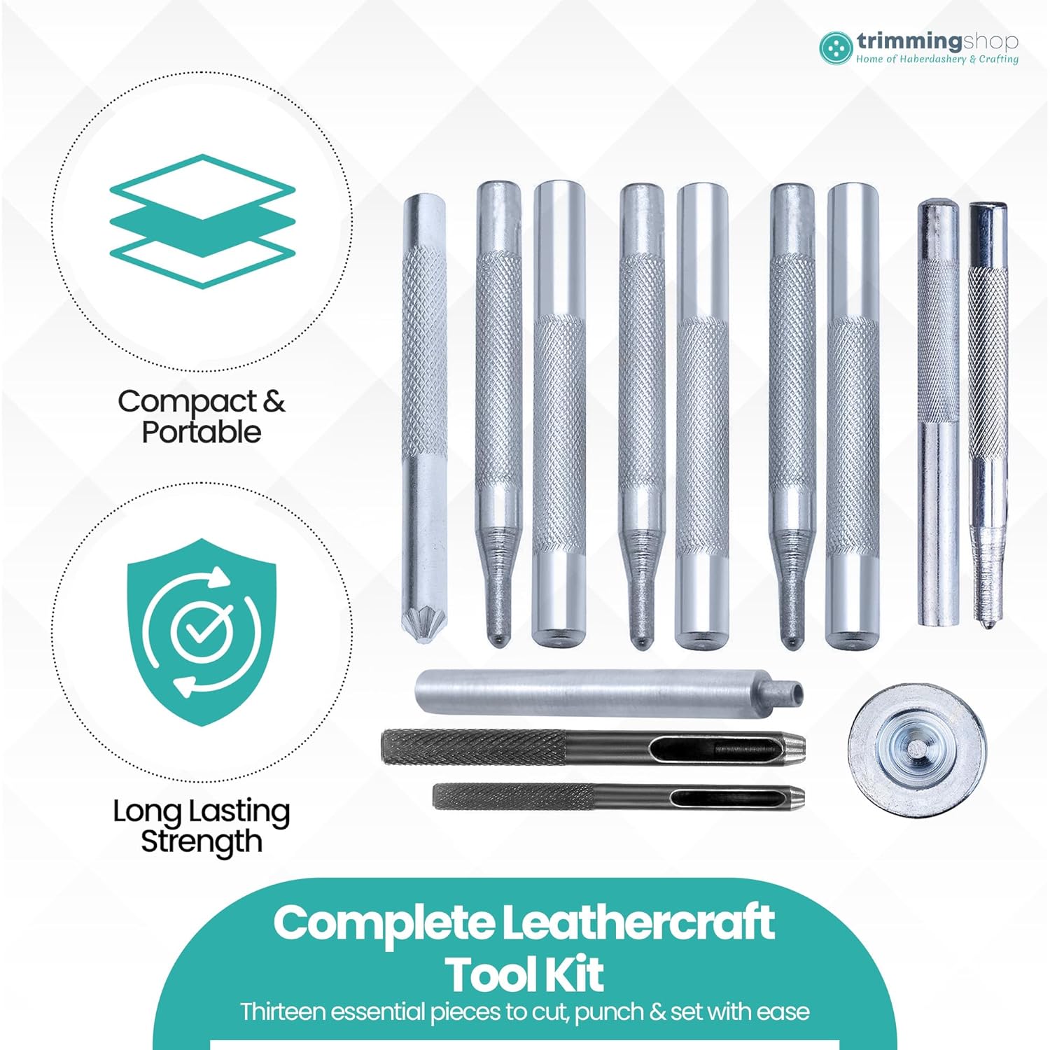 11 Pcs Press Studs Hand Tool and Hole Punch Set - Suitable for Jackets, Clothing Or Repair Kits