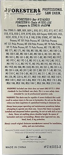 Miniatura 4 de FORESTER Combo de cadena y barra de motosierra - Kit de barra de motosierra de 16 pulgadascadena de calibre de paso de 38 pulgadas Stihl
