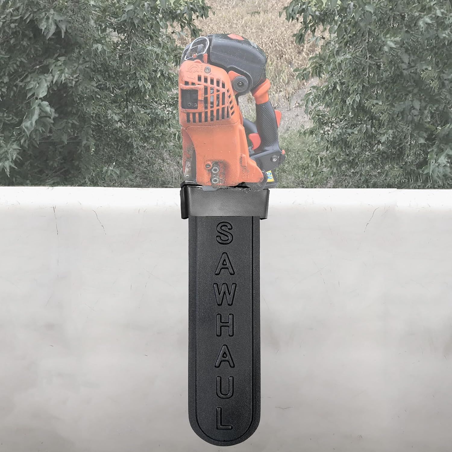 SawHaul Universal Chainsaw Carrier Kit for Aerial Bucket Trucks, 20 Inch Black Scabbard, Fixed Mount Holder Compatible with All Chainsaw Brands, Made in USA