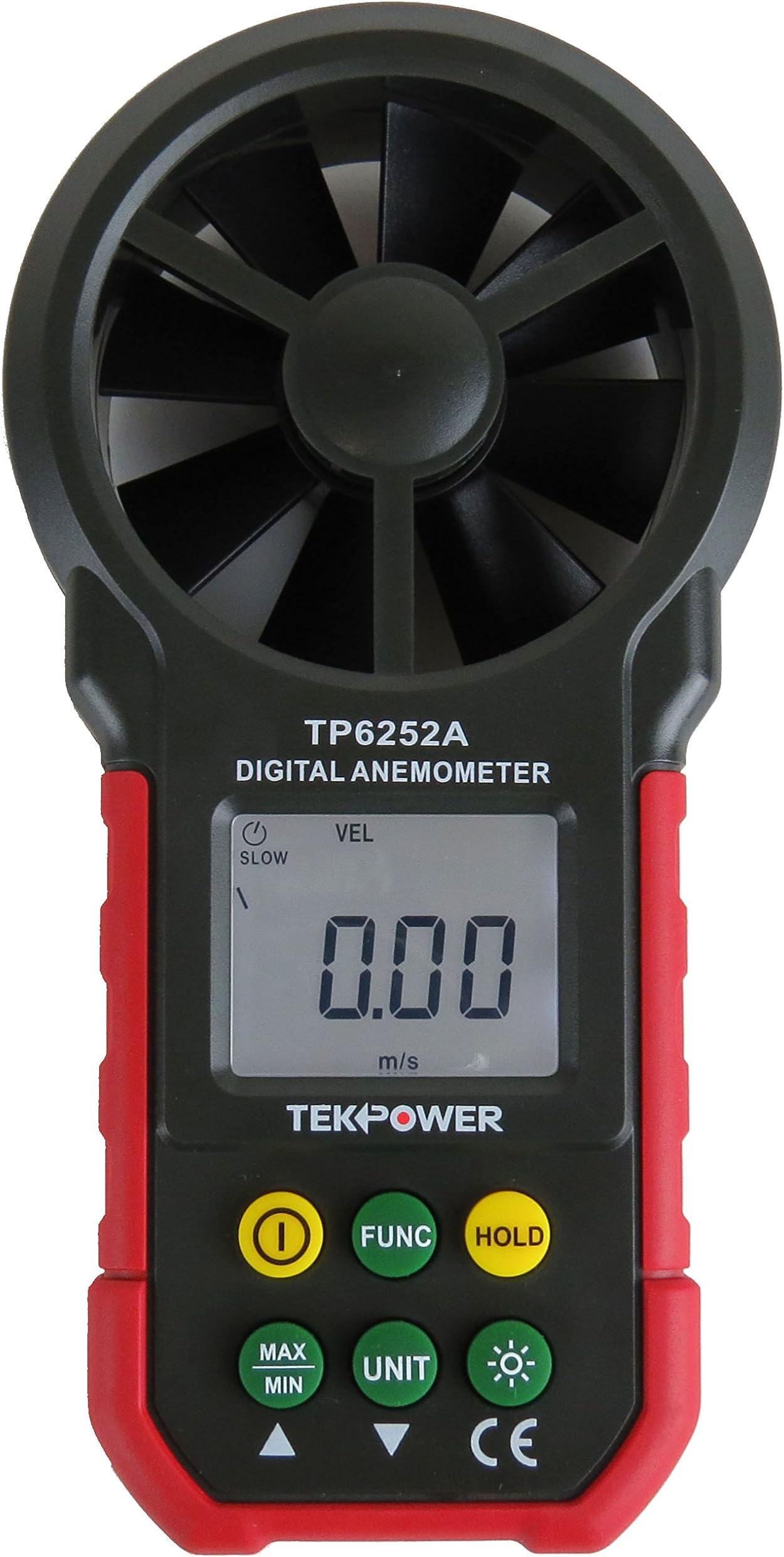 TekPower TP6252A Digital Anemometer Wind Speed Air Velocity Meter, Air Flow Meter, MS6252A,HYELEC 6252A
