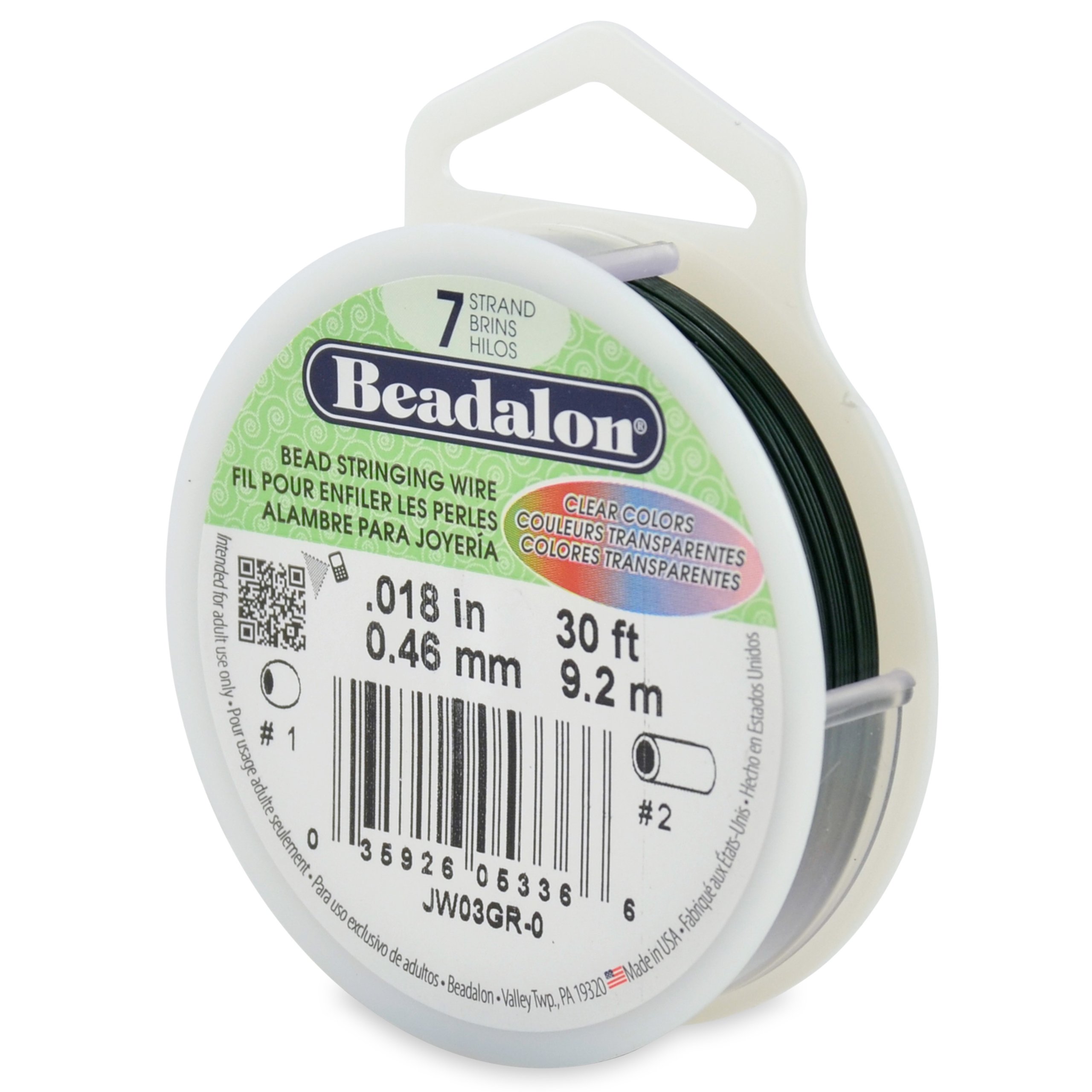 Beadalon Green 9.2 M Reel 0.46 Mm Diameter 7 Strand Wire,