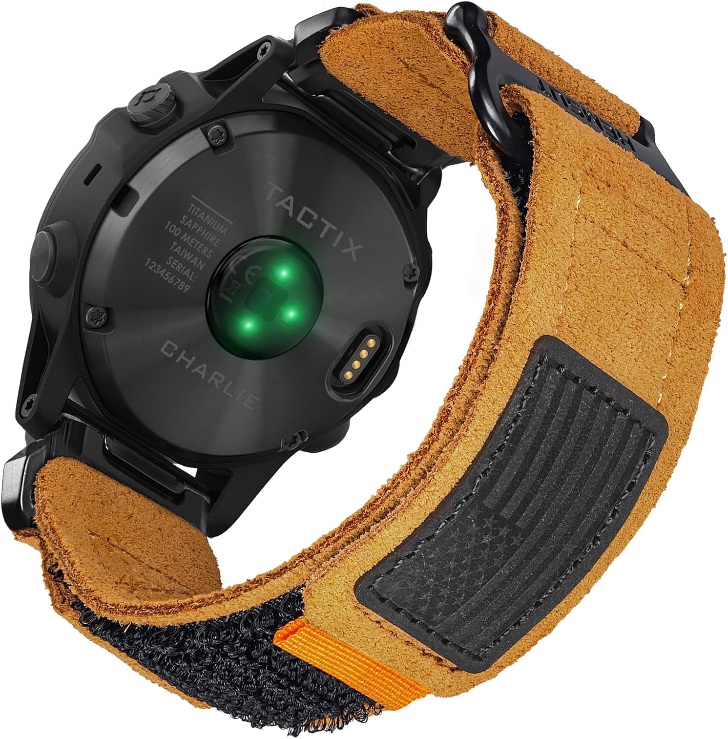 Soft Suede Leather Watch Band, 26mm Military Strap Compatible with Garmin Instinct 3 50mm/Fenix 8 51mm/7X/7X Pro/6X/6X Pro/5X/5X Plus, Tactix 7 Pro/ Delta, Quatix 6X/5X, Descent MK1/MK2, Instinct 2X, Foretrex 601/701, Enduro /Enduro 2/ Enduro 3, D2