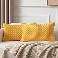 Vista 113 de K Kevin Textile - Paquete de 2 fundas de almohada decorativas bohemias de otoño de 20 x 20 pulgadas para sala de estar, sofá, cama, decoración