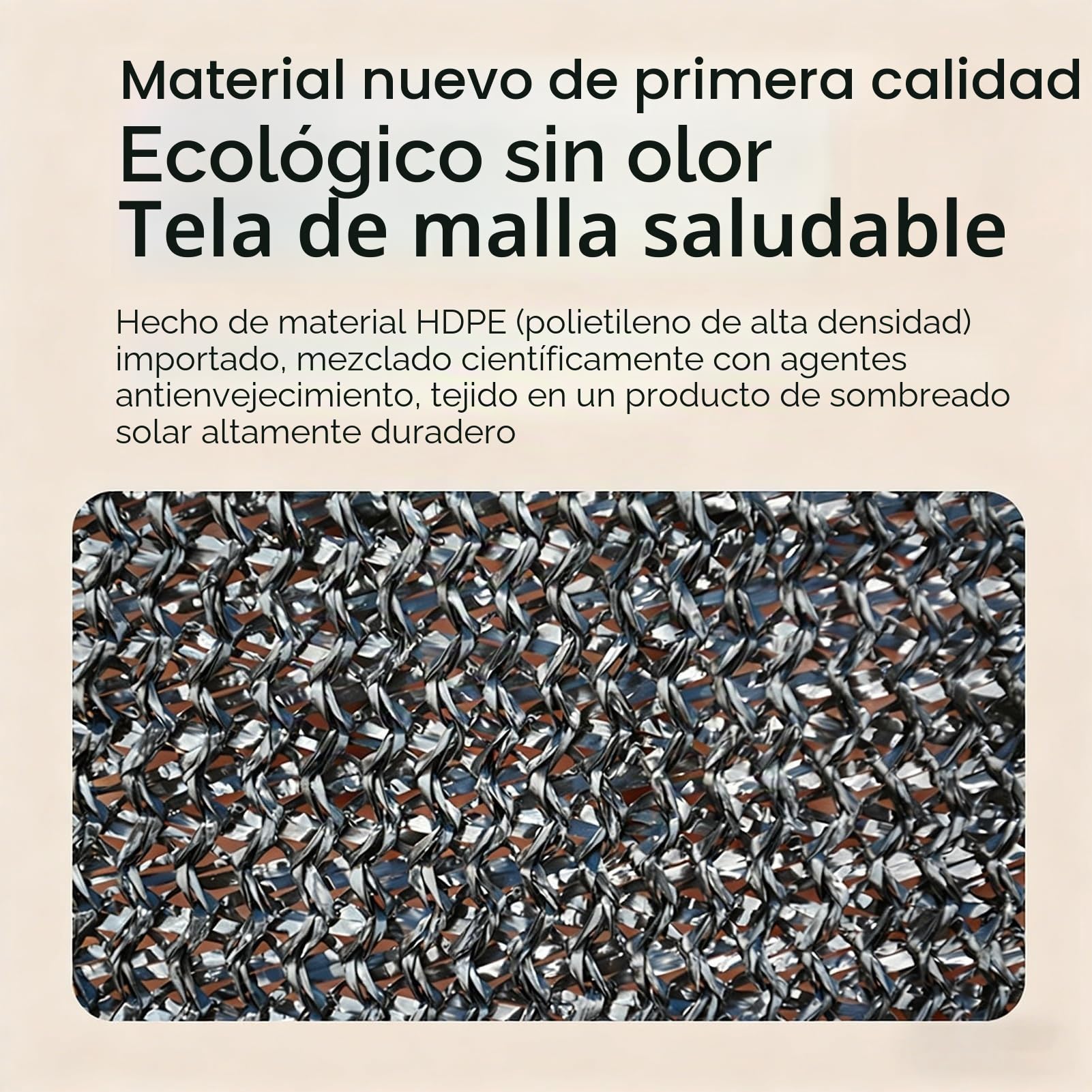 Vela de Sombra Resistente - Lona Impermeable con protección UV para terraza, jardín y Piscina | Fácil instalación con Esquinas reforzadas para Patio y Exterior