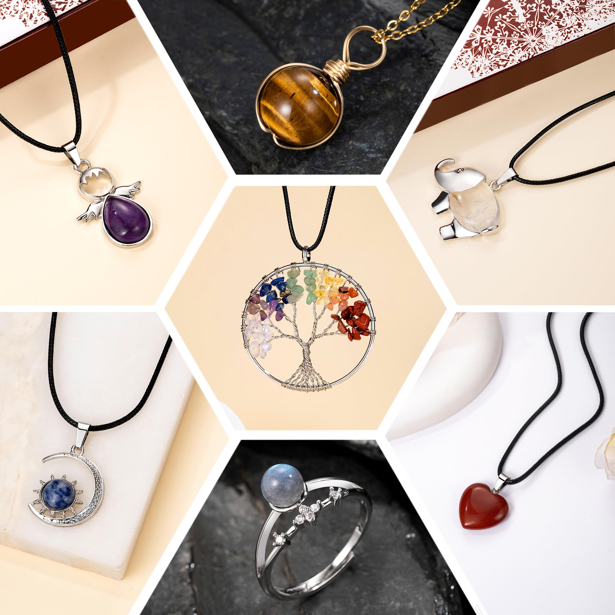 Calendrier De L'Avent 2025 Bijoux Cristal - 24 Surprises En Pierres Naturelles Pour Femmes, Adolescentes - 9