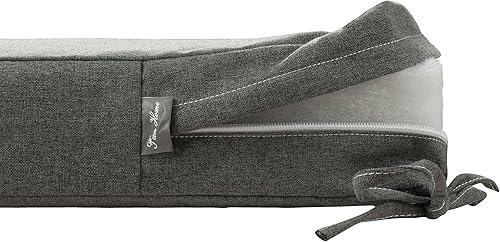 Miniatura 143 de FUNHOME Funda de cojín de banco para exteriores de 42 x 18 x 3 pulgadas, funda impermeable con cremallera y lazos, funda resistente a la Medalla