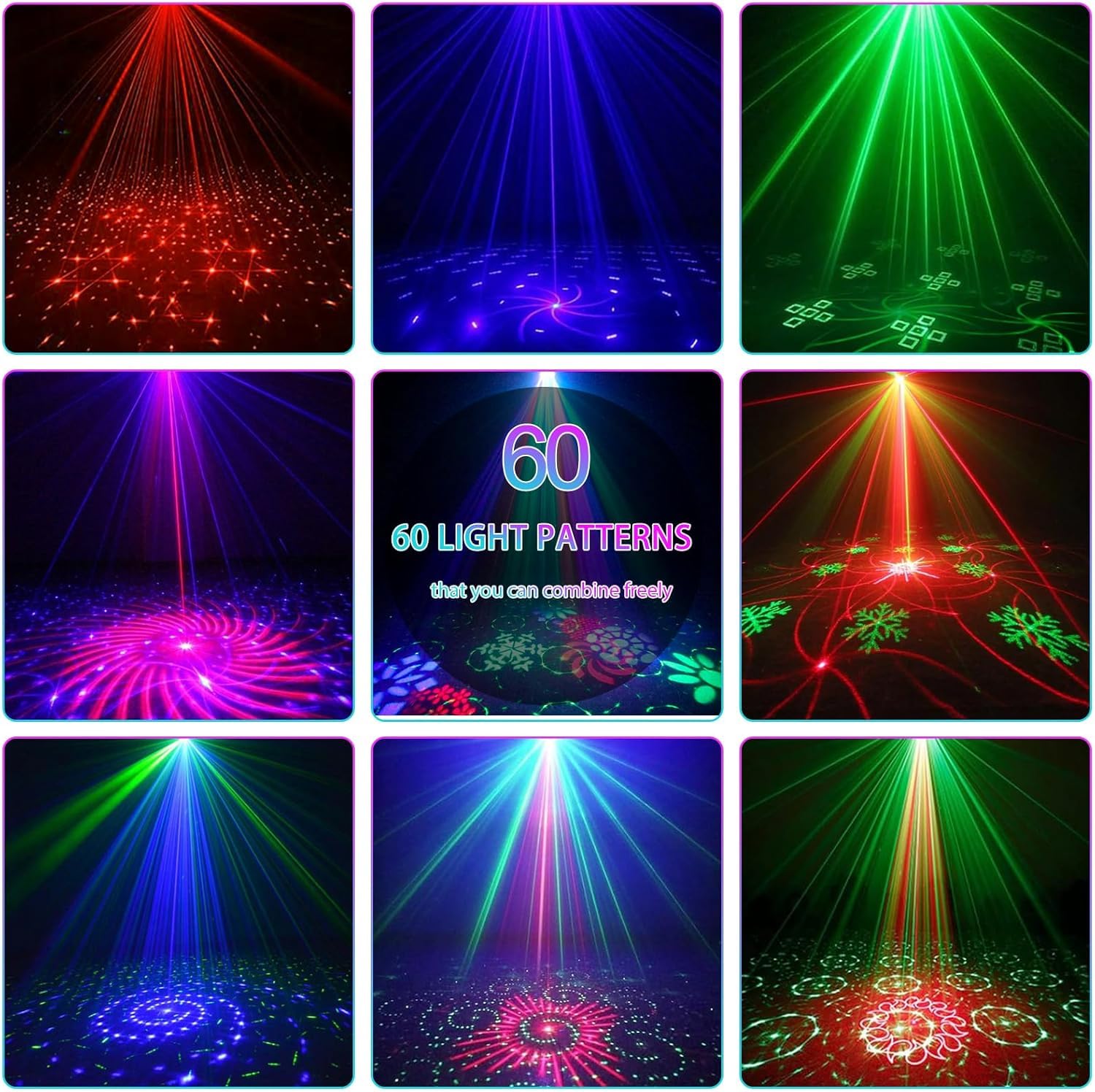Luce da discoteca per feste Mini luce da discoteca con effetto stroboscopico con telecomando RGB con 60 effetti per club, feste per bambini, compleanni, matrimoni