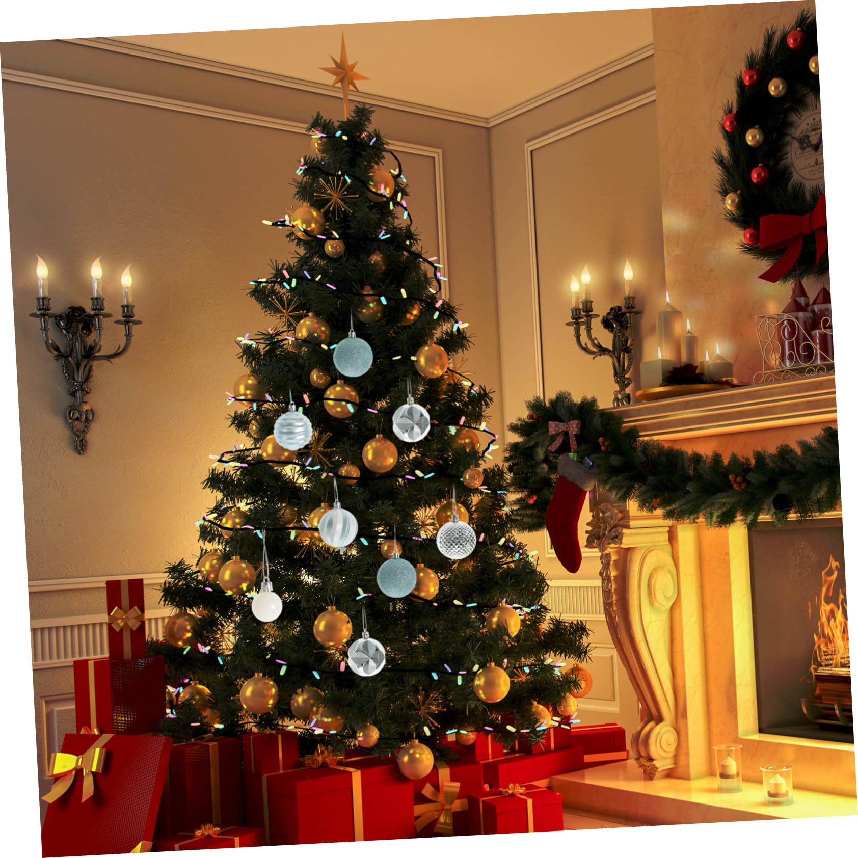 IMIKEYA 78 STK Weihnachtskugeln Mini-Weihnachtskugel Vintage Weihnachtsschmuck Weihnachtsbaum Hängende Dekoration Weihnachten Hängen Weihnachtsdekoration Weihnachtskugelverzierung Blue P.s