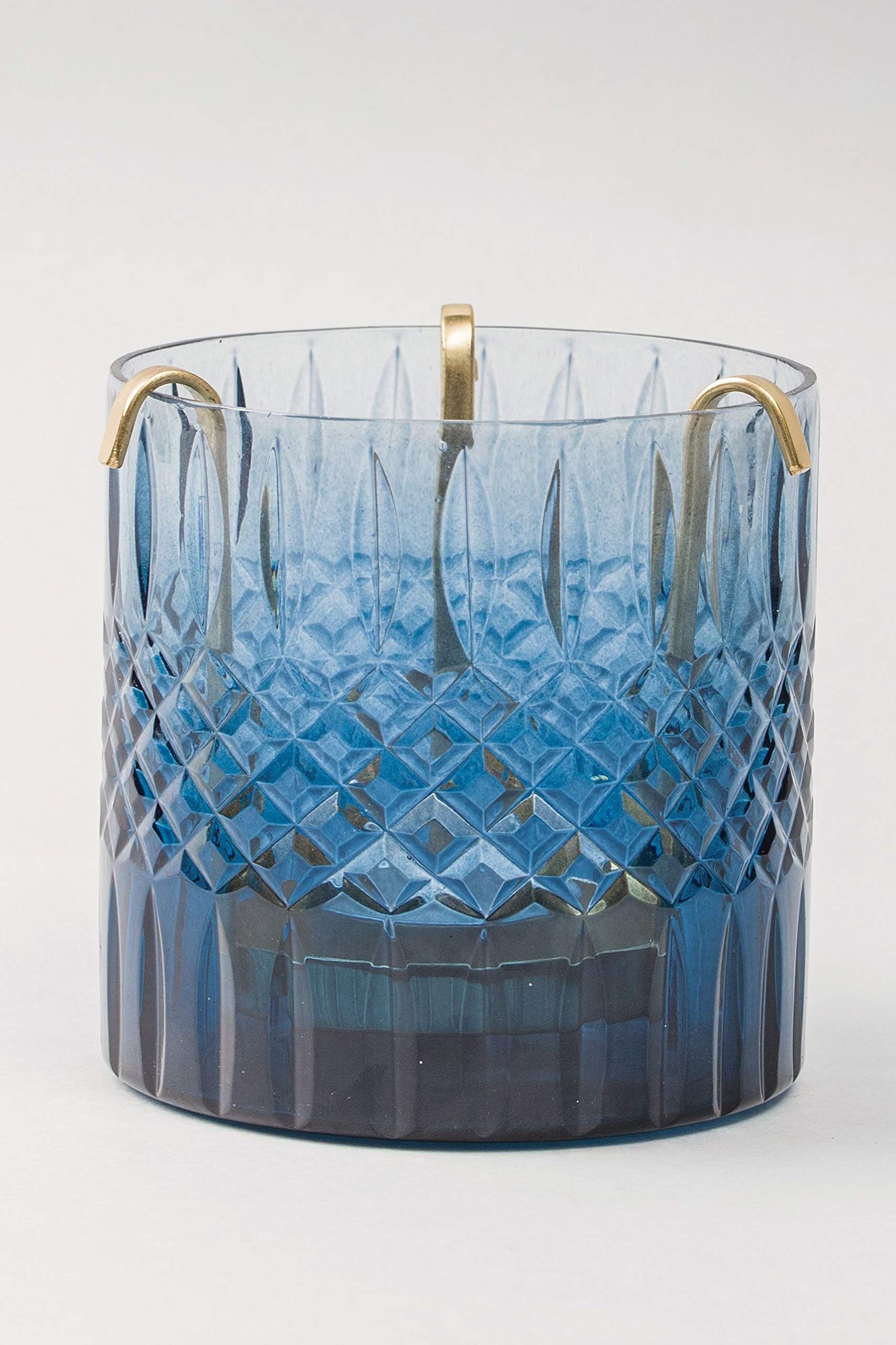 Doft Candles Royal Glass Hurricane | Sapphire | Scented Candle, Size- Small