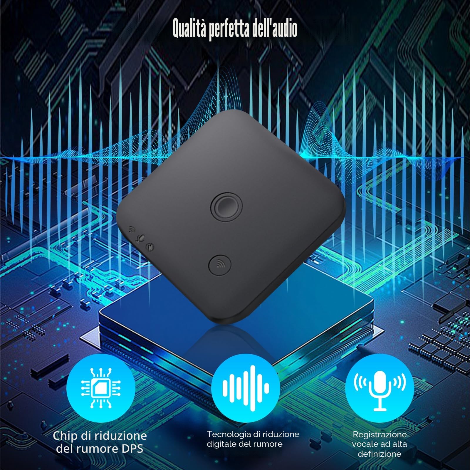 Registratore Vocale AI, Registratori Vocali Digitali Professionale Magnetico da 64GB con ChatGPT 4o per Trascrivere e Riassumere in 102 Lingue,Registratore Vocale per Conferenze (nero)