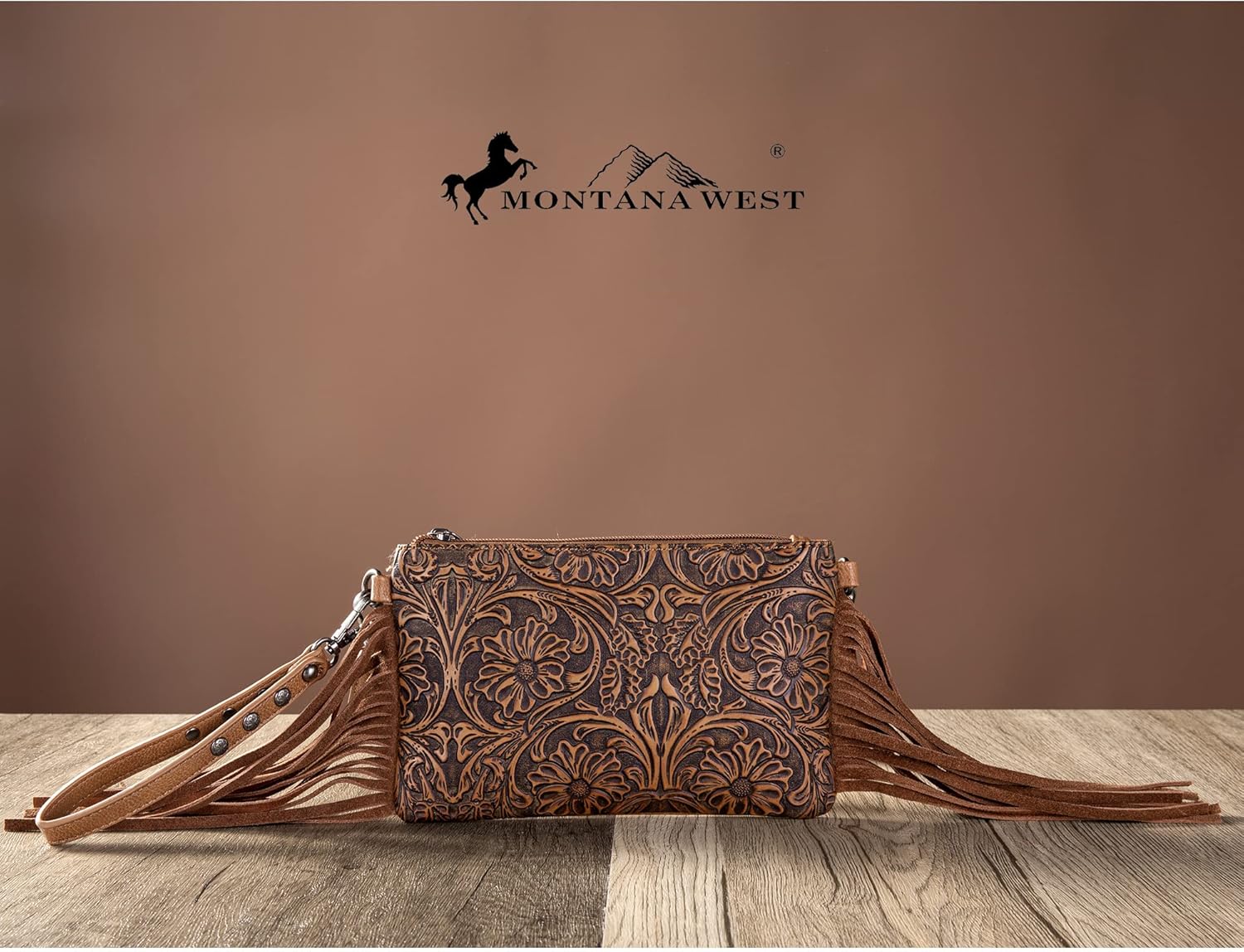 Montana West Western Purse for Women Crossbody Bag Wristlet Clutch Purse - Image 3