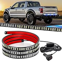 Vista 12 de Nilight - Tira de luz LED para plataforma trasera de 30 pulgadas de UTV, 204 LED, luces de freno ámbar, luces intermitentes rojas, compatible