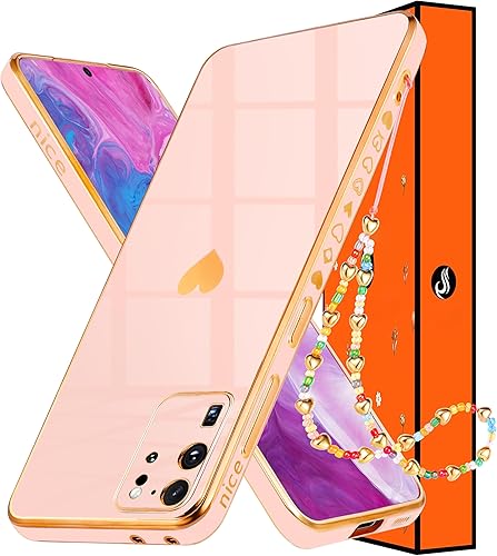 Miniatura 7 de Shorogyt Funda de corazón (3 en 1) para Samsung Galaxy S20 Ultra 5G4G de 6.9 pulgadas para mujer, bonito patrón estético de corazones de amor para