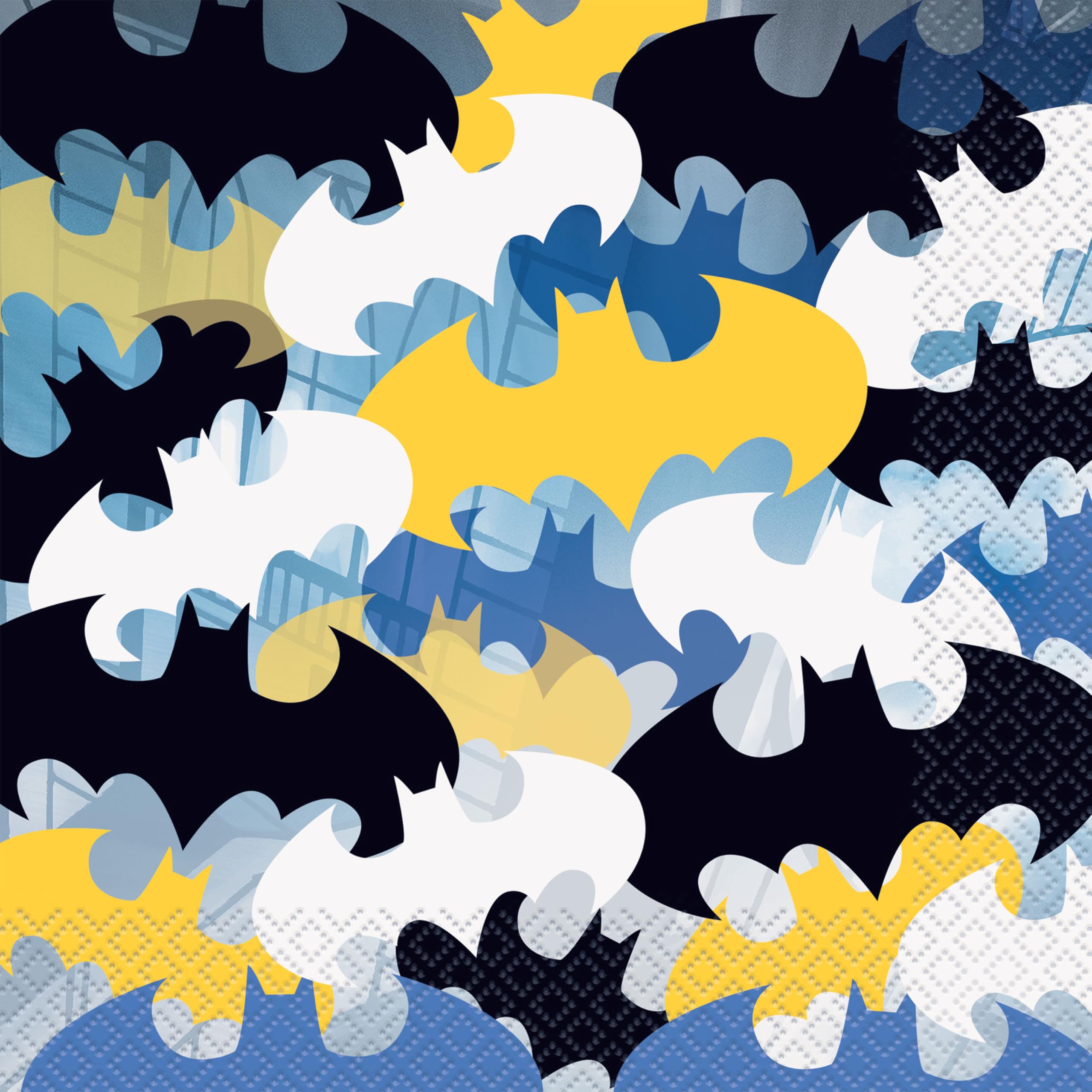 Unique 77512EU Paper Napkins-16.5 cm-Batman Party-16 Count (Pack of 1), Multicolour