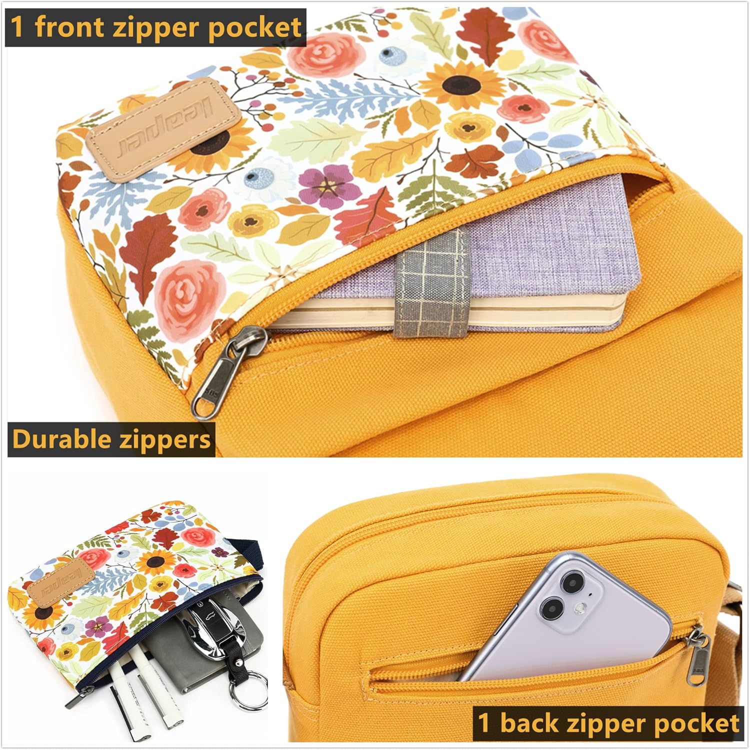 Leaper Girls Crossbody Purses for Kids 2 PCS Cross Body Bag Women Messenger Bag Girls Canvas Bag Cross Body Purse Set | for Kids, 2 PCS, Women - Image 6