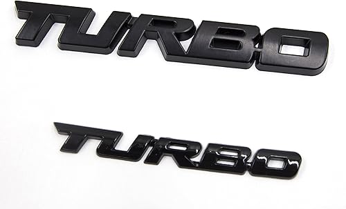 Miniatura 2 de 2 calcomanías de metal pequeño y grande para guardabarros laterales, para maletero y automóvil, motocicleta (negro mate) y negro brillante (pequeño))