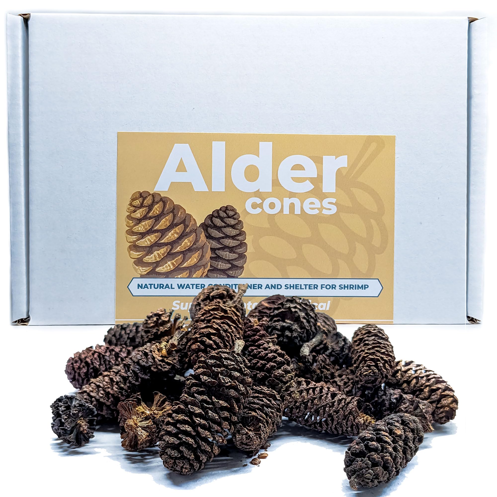 Alder Cones for Shrimp Snails & Aquariums - Natural Blackwater Tannins for Shrimp Snails & Fish (30g), Brown - Image 2