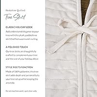 Vista 3 de Balsam Hill Berkshire Falda de Árbol de Navidad Ivory - Elegante Falda de Árbol Acolchada que Oculta Bellamente tu Soporte y Mejora tu Decoración