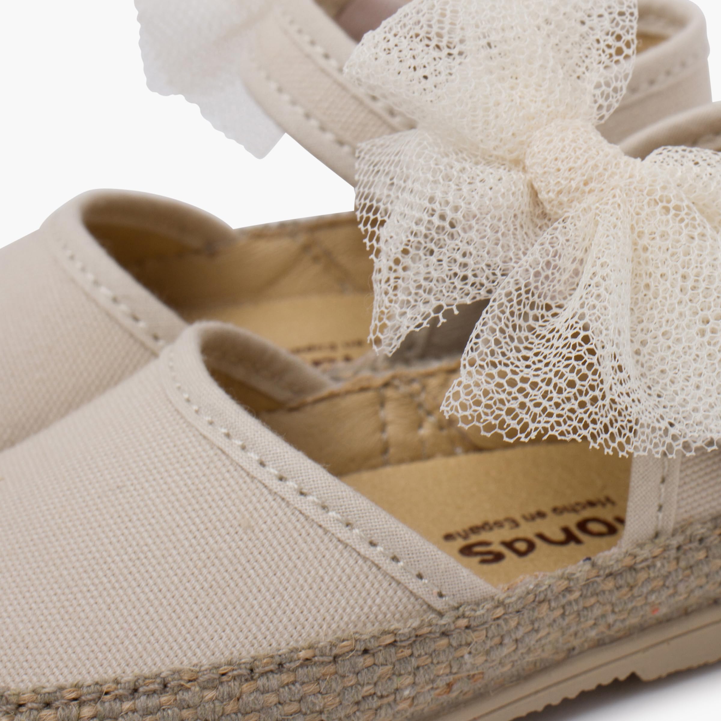 Pisamonas Espadrillas Bebè Suola Sottile Fiocco in Tulle