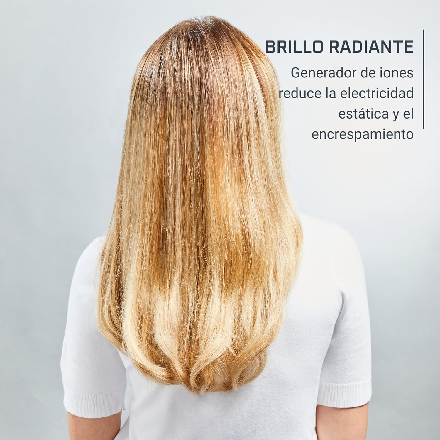 Hair with radiant shine after using Rowenta Powerstraight Air brush