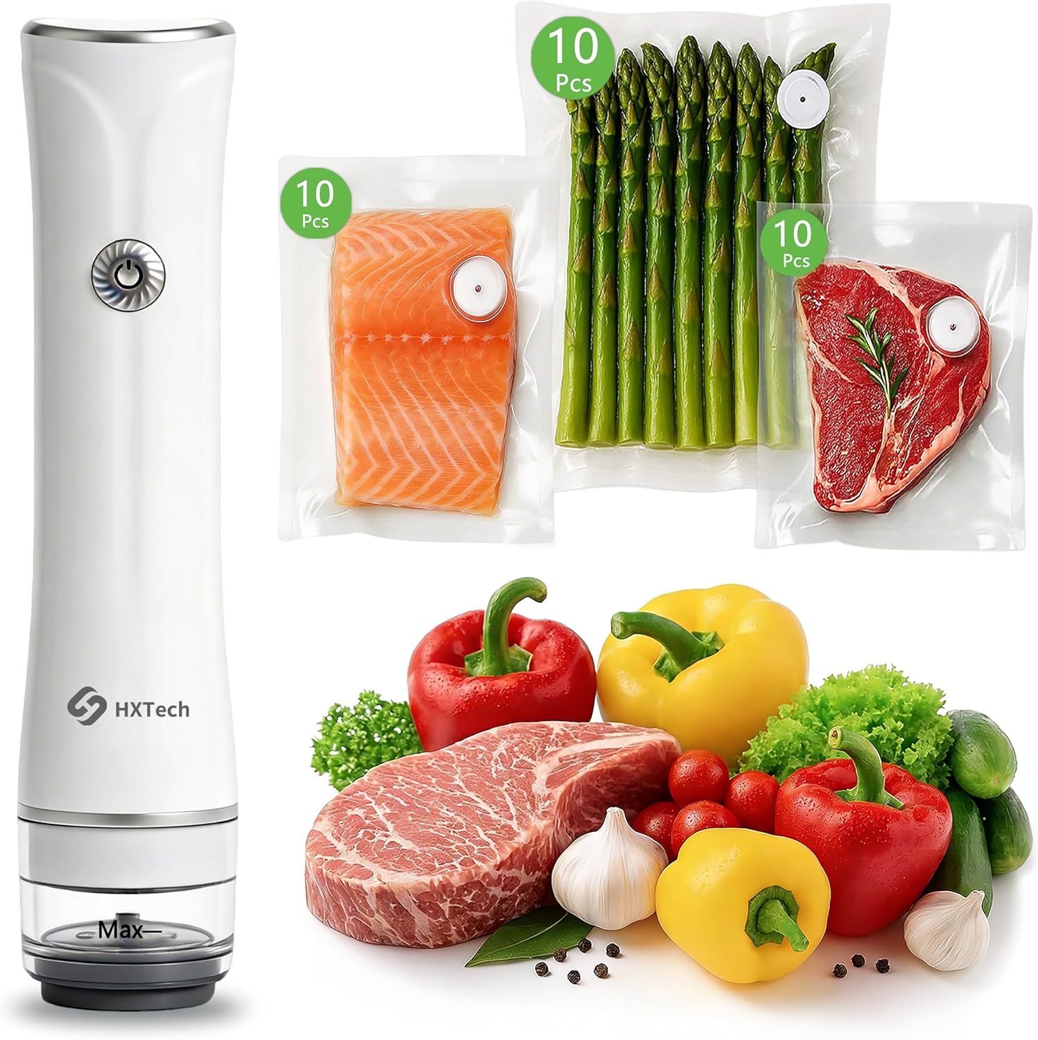 Compact Vacuum Sealer for Food Sealer: Handheld Portable Vacuum Sealer Machine for Food Storage, Rechargeable Food Vacuum Sealing for Kitchen Travel Fridge Meal Prep,Portable & Wireless
