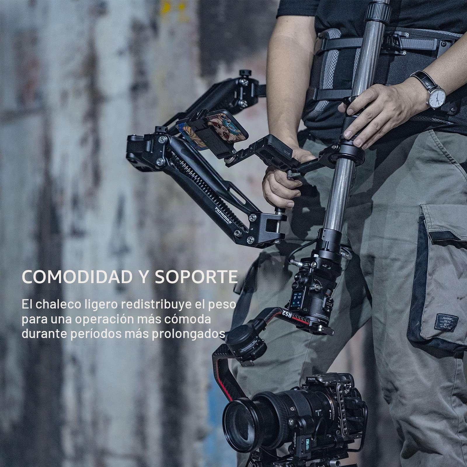 Tilta Float Sistema de Soporte de cardán de Mano Flotante Compatible con dji RS 2/RS 3 Pro Gimbal - Placa de batería de Montaje en V (batería no incluida) GSS-T01-V