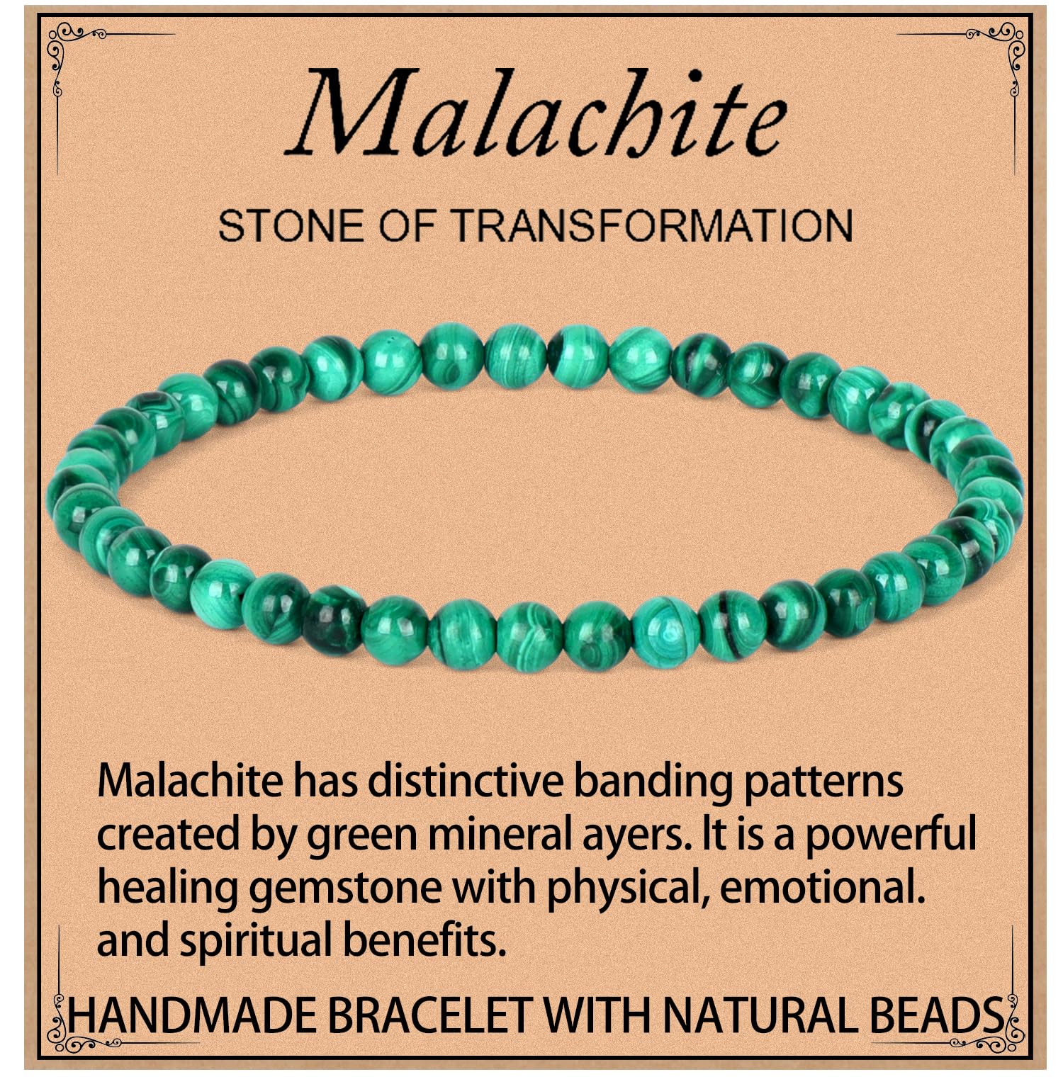 LPBeads Handmade Natural Gemstone Stretch Elastic Bracelet Healing Crystal Round Stone Beads Jewelry Gifts for Women Men