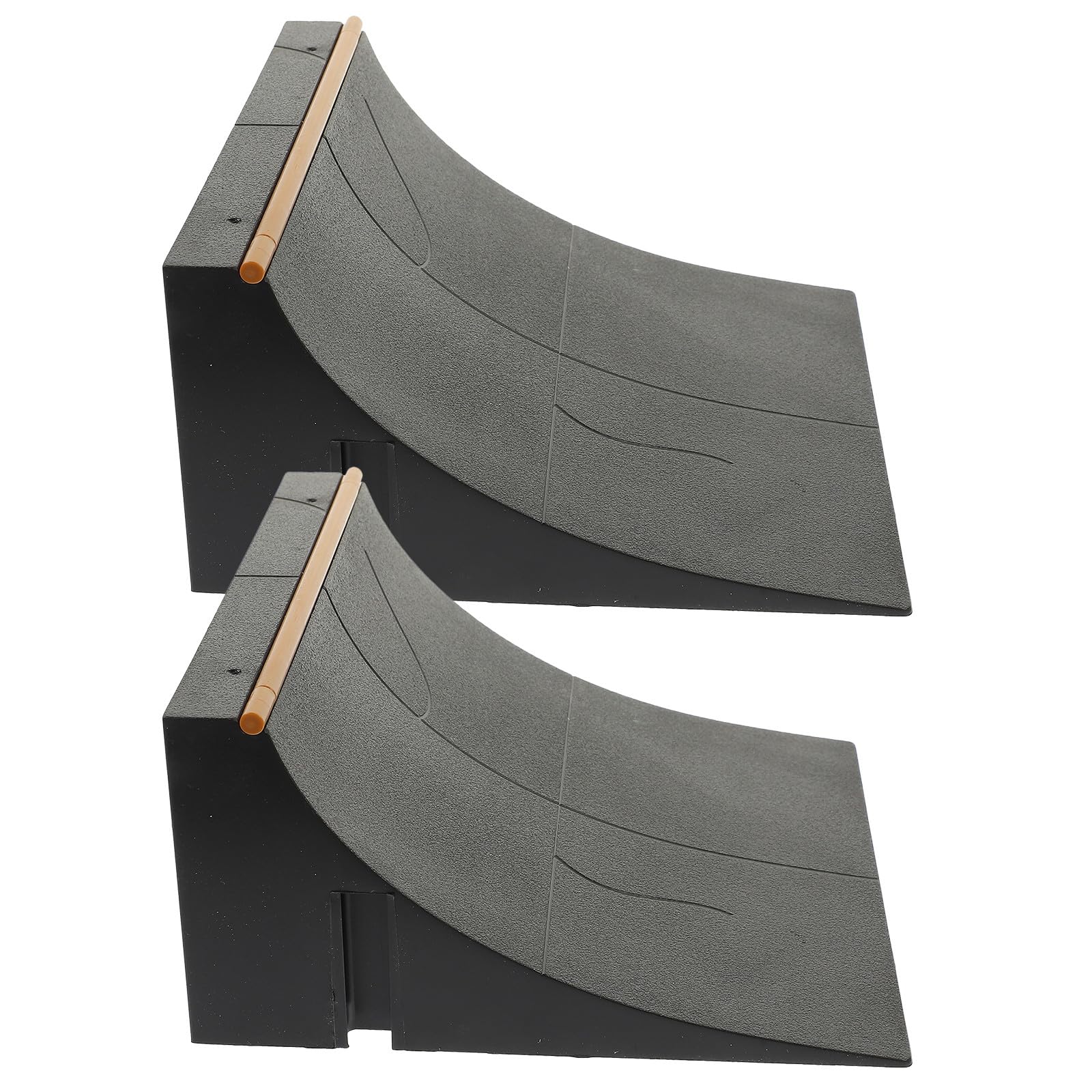 Gatuida 2pezzi Mini Rampa per Skateboard da Dito in Plastica Robusta Forniture per Mini Skate Park Accessori per Skateboard da Dito per Giocare e Allenamento