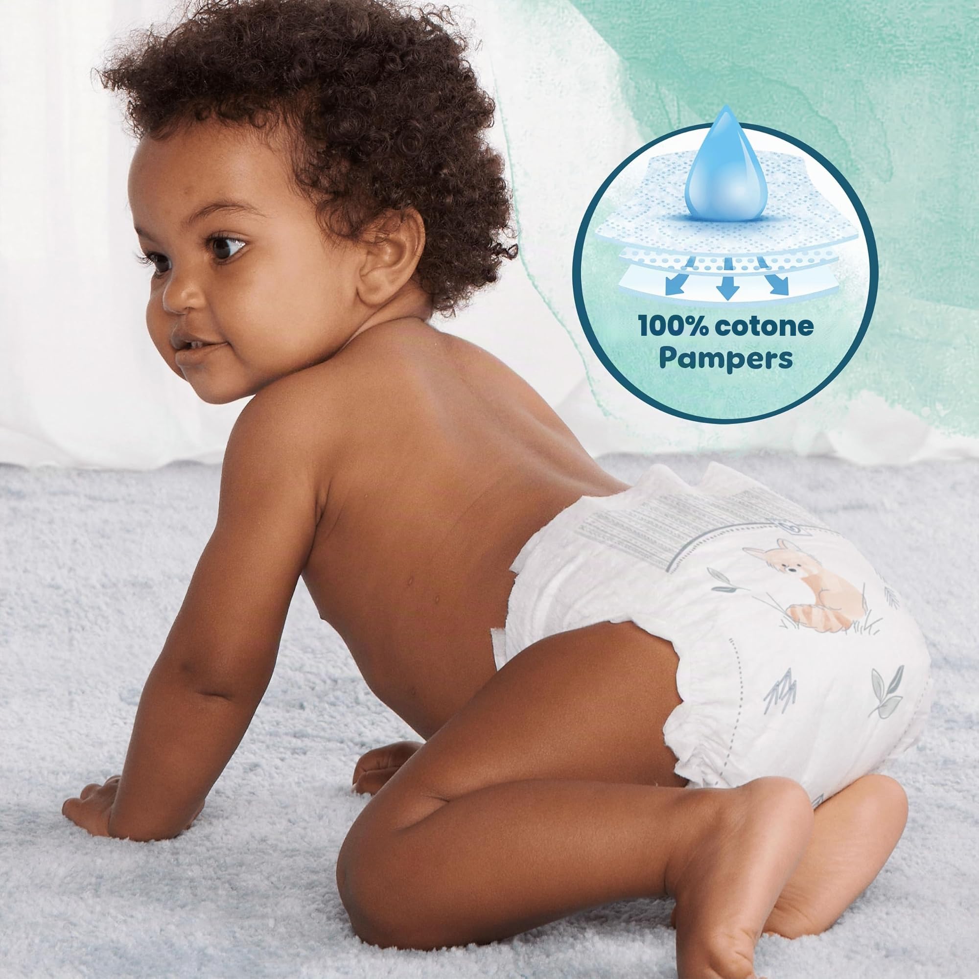 Pampers Baby Windeln Größe 2 (4-8 kg) Harmonie, HALBMONATSBOX, Sanfter Hautschutz Und Pflanzenbasierte Inhaltsstoffe, 204 Stück