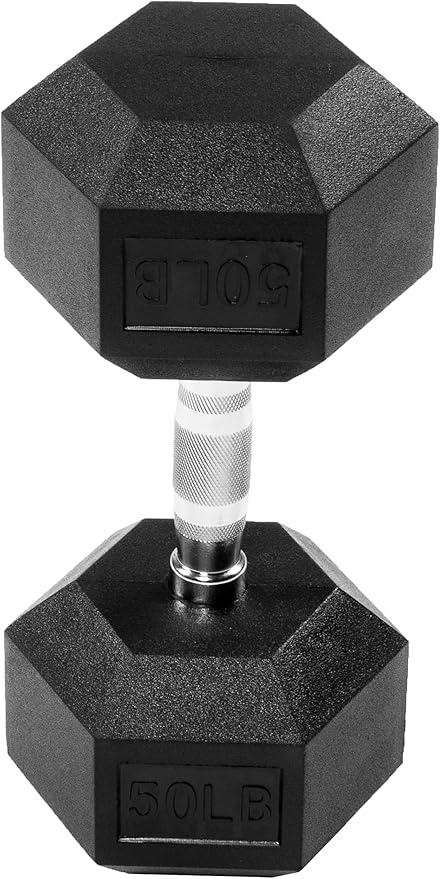 Sporzon Rubber Encased Hex Dumbbell