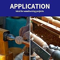 Vista 6 de HFS (R) Centro de contrapunto vivo resistente con punta de 60 grados herramienta de torno de madera para proyectos de carpintería (#1 cónico Morse)