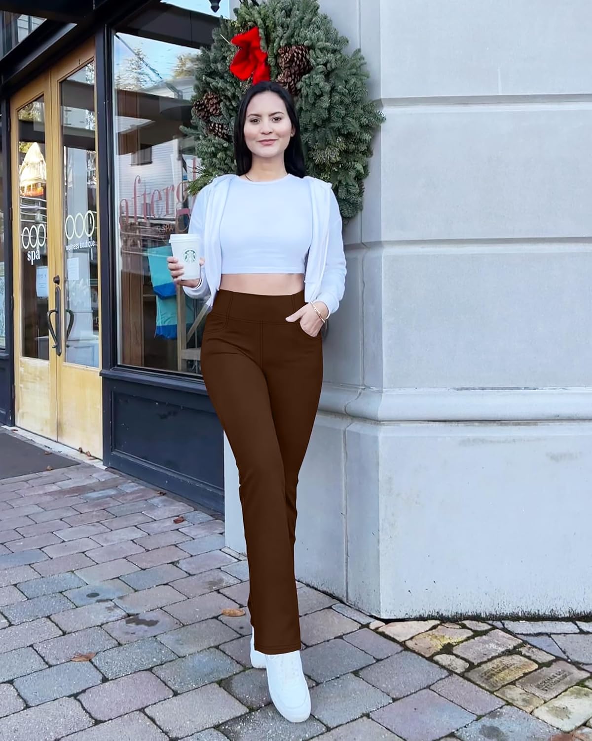 G4Free Bootcut Yoga Pants with 4 Pockets Flare Leggings for Women High Waisted Casual Dress Pants - Image 3