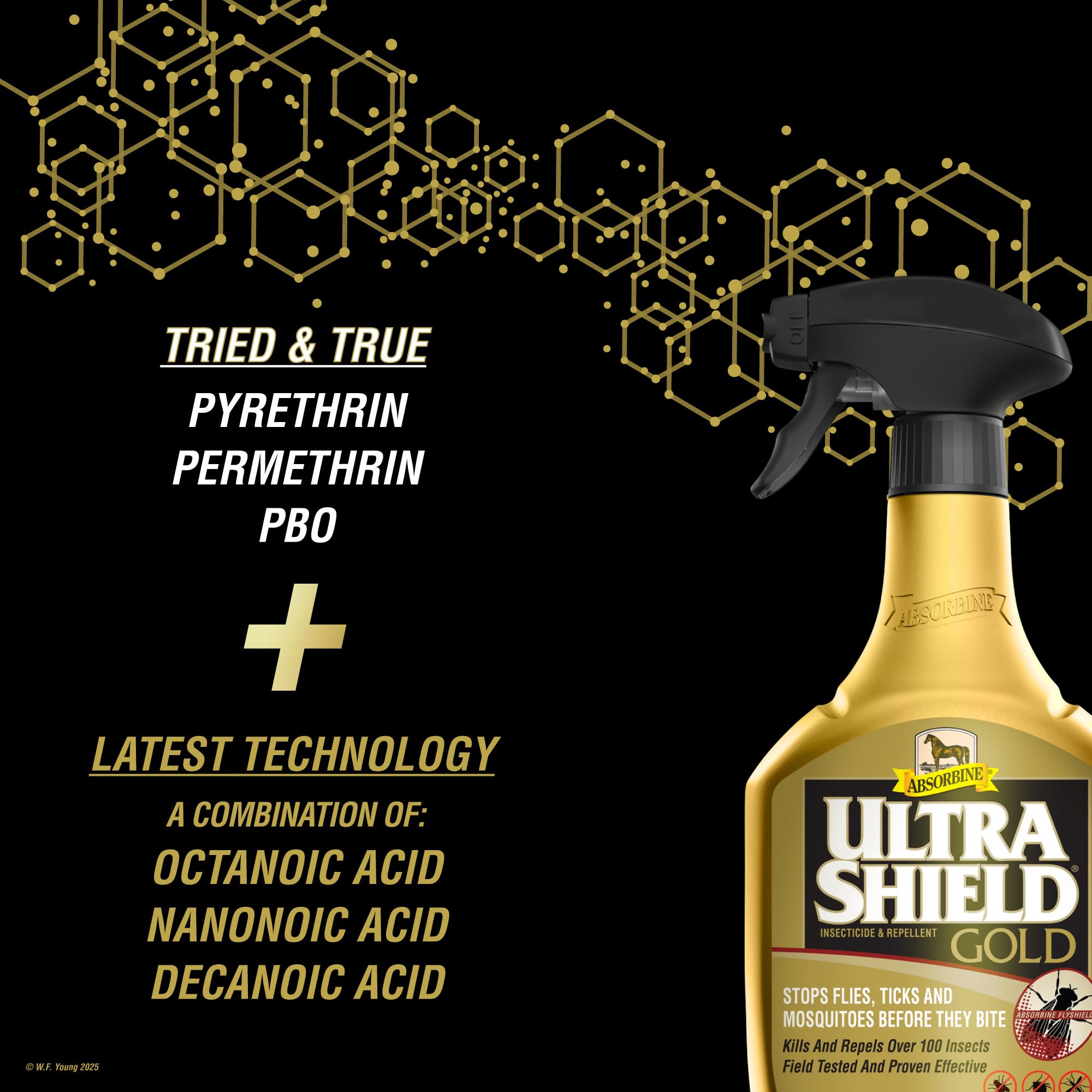 Absorbine UltraShield Gold Insecticide & Repellent for 100+ Insects, Use on Horses - image 4