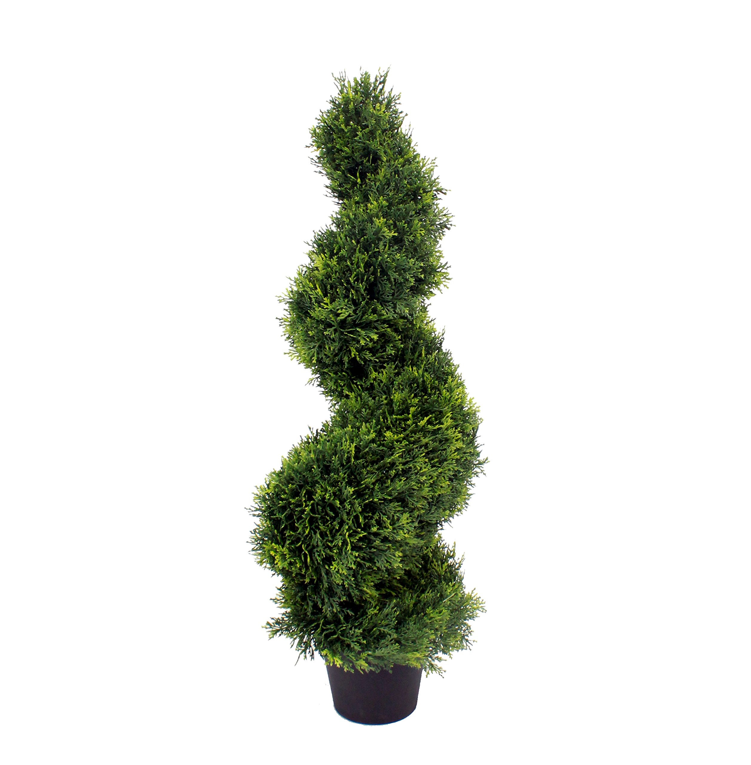 Blooming Artificial Premium Artificial Cedar Spiral Topiary Tree, UV