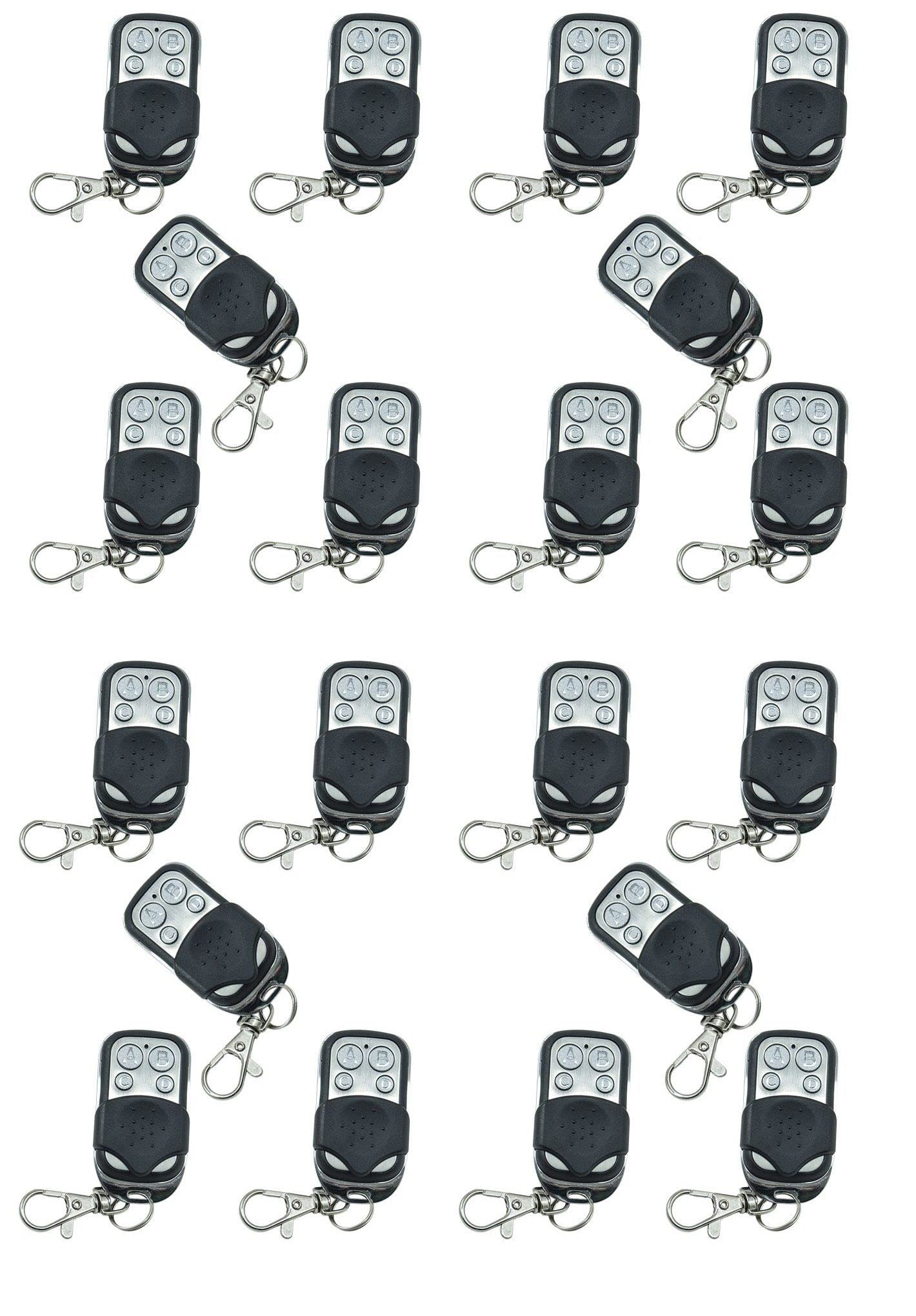 20 x télécommandes universelles Portail Automatique fréquence 433,92 MHz Code Fixe