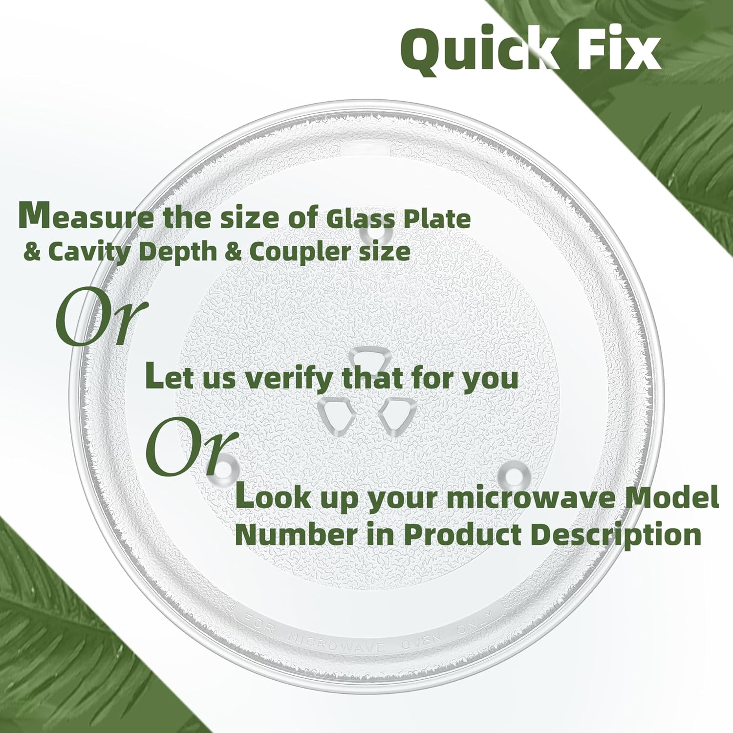 10.6" Microwave Plate Replacement Compatible with GE WB48X21336 Toshiba 12570000001011, 10 5/8 Inch Microwave Glass Turntable Plate of Danby 12570000001012 12570000A25472