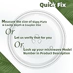 10.6" Microwave Plate Replacement Compatible with GE WB48X21336 Toshiba 12570000001011, 10 5/8 Inch Microwave Glass Turntable Plate of Danby 12570000001012 12570000A25472