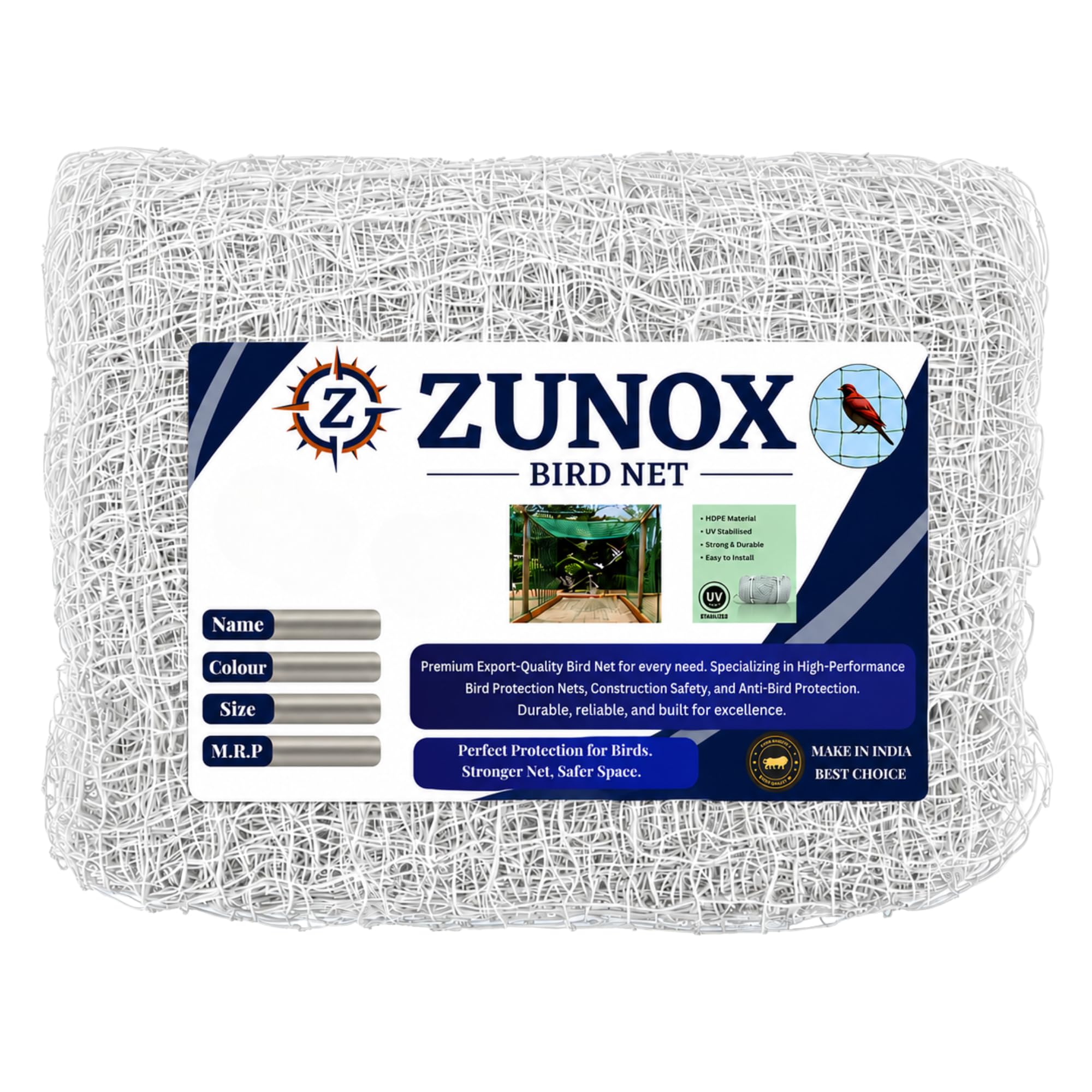 Bird Control Net for Balcony – Heavy Duty Bird Control Safety Net | Durable Protection Mesh for Windows, Terraces, Railings & Outdoor Areas (White, 10Ft X 60Ft)-image-49