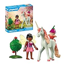 PLAYMOBIL Sky Rose Collectible Unicorn with Fairy Set da gioco con statuine