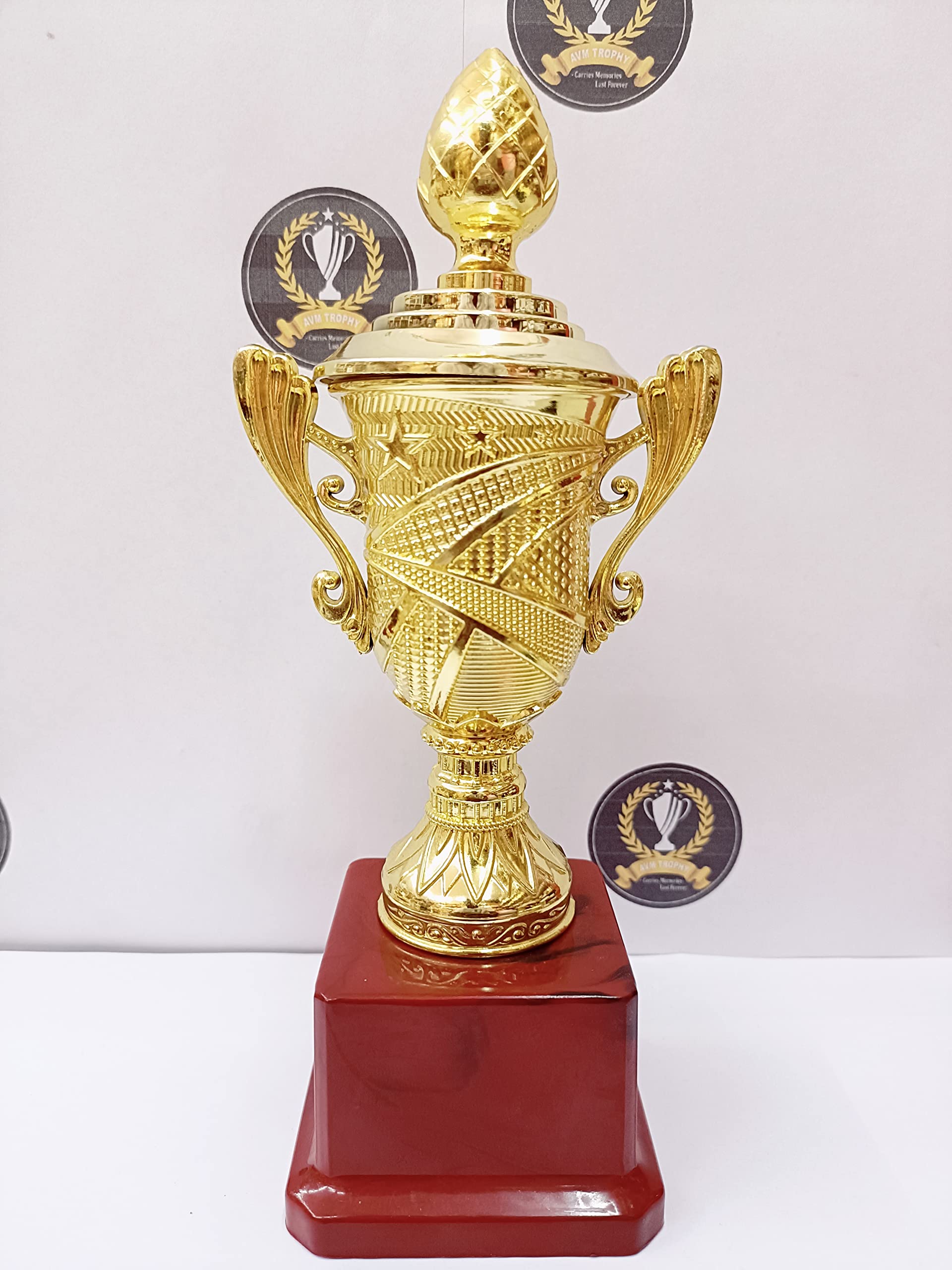 Trophy Golden Design Cup Logo Plate