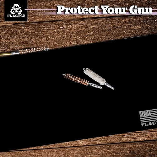 Miniatura 4 de FlagTac Alfombrilla de limpieza para pistola, 36 x 12 pulgadas, diseño de bandera de Estados Unidos para rifle largo, pistola y escopeta. Resistente