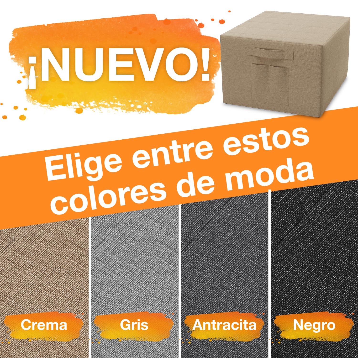 ELONEO Funda para Colchón Plegable - 90x200x15 cm, Funda Protectora con Bolsillos Laterales para Cama Plegable, Asiento y Pouf, Lavable, Diseño Moderno Crema