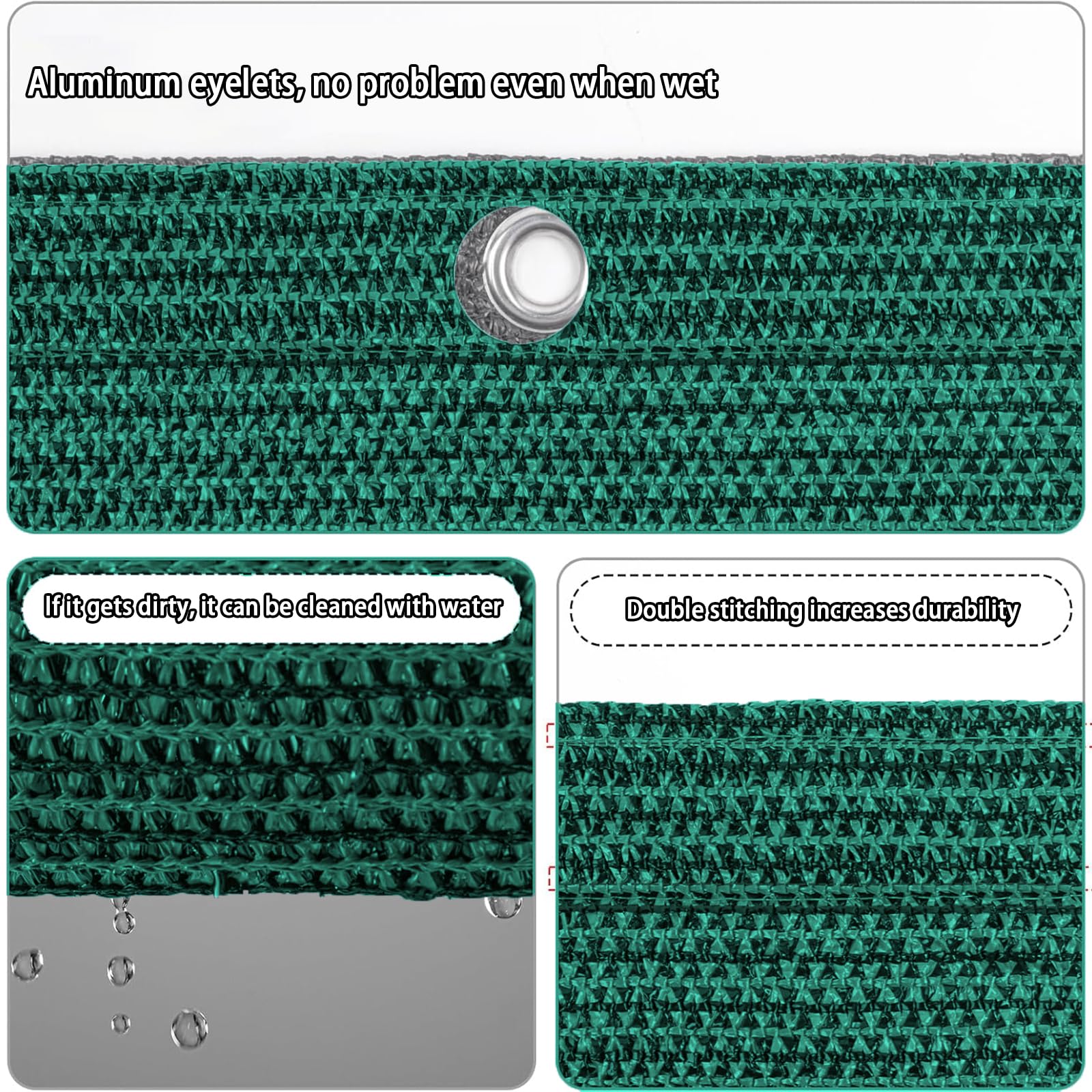 Copri Balcone 170 x 750 cm in HDPE 220G ㎡, Frangivento, Protezione Solare, Permeabile, Anti-Uv, Frangivisto Balcone Protezione con Fascette e Funi para Exterior Terraza, Verde
