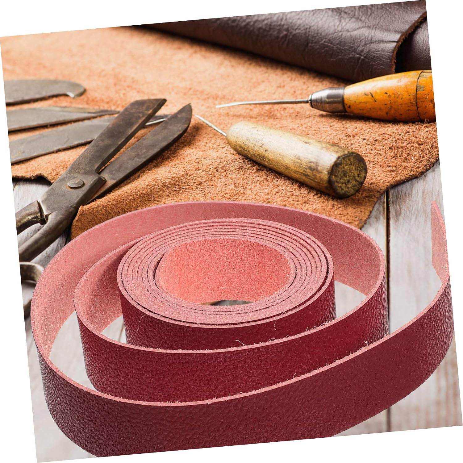 FUNOMOCYA DIY Leather Strap Strip Lather Strip Bag Leather Multi-Functional Craft Material