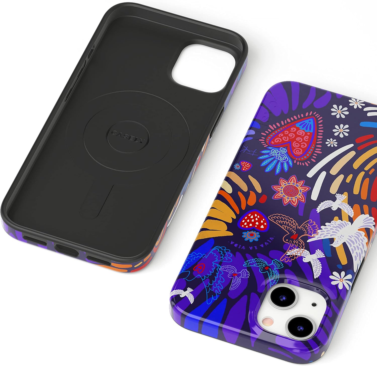Casely iPhone 14 Plus Case | Viva La Vida | Frida Kahlo Collage | Compatible with MagSafe | Classic Ultra Slim Design
