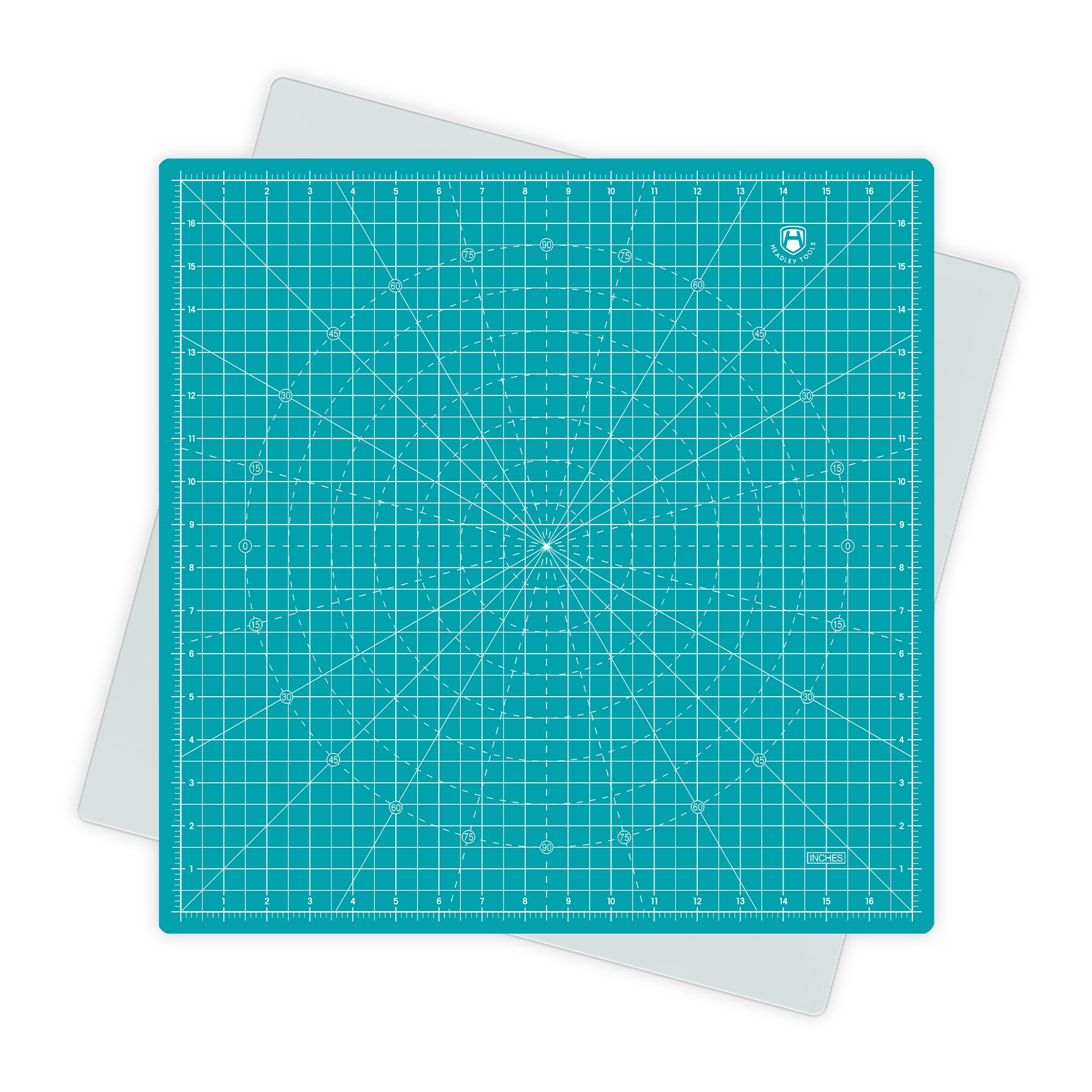Headley Tools Rotierende Schneidematte, selbstheilende Matte mit 360-Grad-Rotation und rutschfester Unterseite, Nähbrett, Schneidematte, perfekt für Stoff, Quilten, Leder, Hobby-Projekt, Türkis