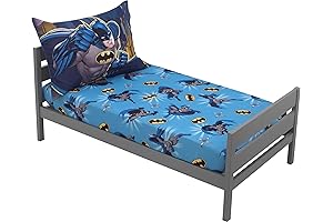 Batman 2-Piece Toddler Cozy Bedding Sheet Set - Epic Superhero Theme Design...